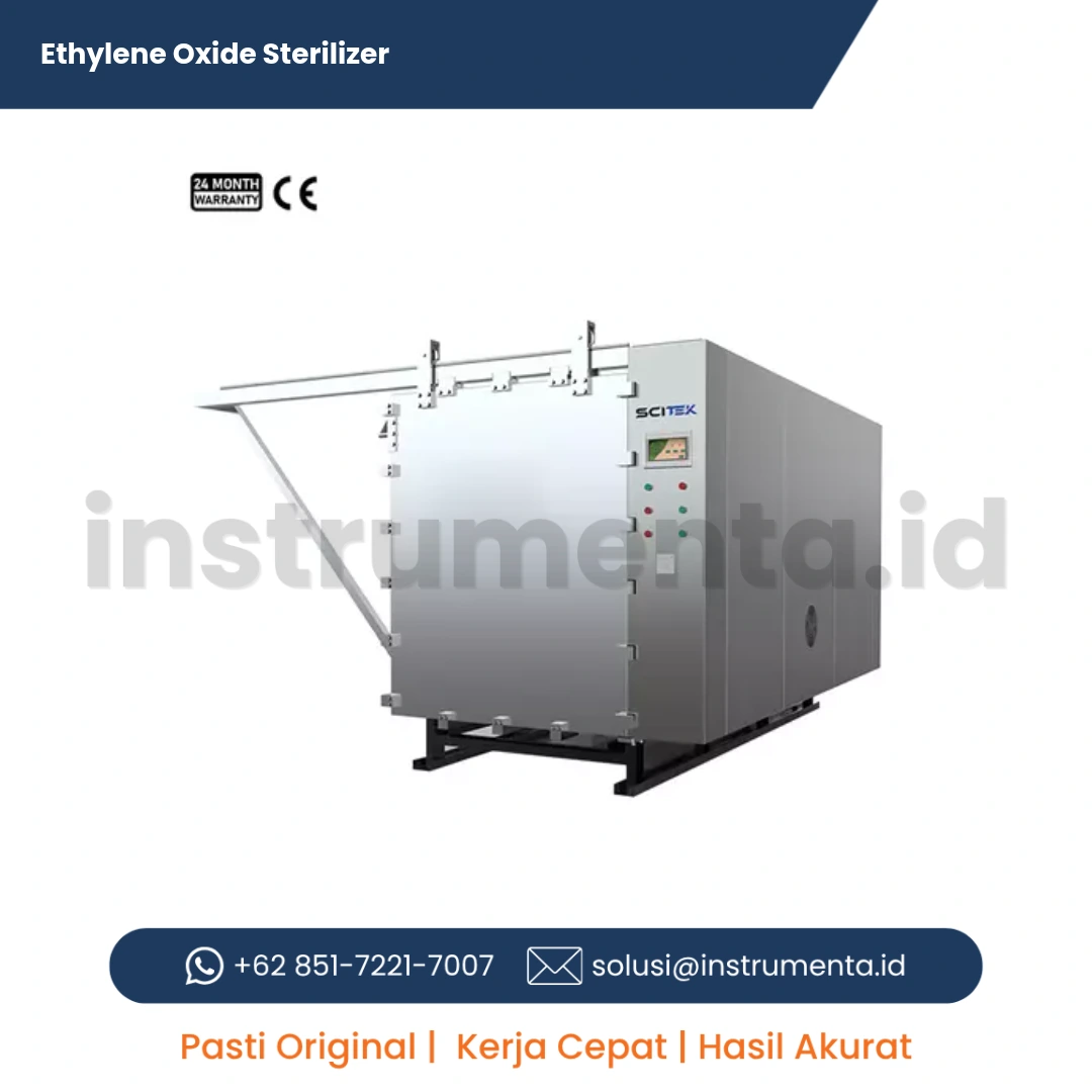 Importir Resmi Ethylene Oxide Sterilizer Scitek EO-S Series Sistem Sterilisasi Gas EO Kapasitas Besar Industri Medis